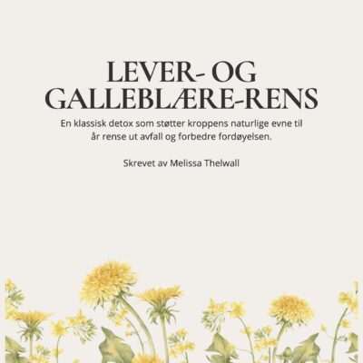 LEVER- OG GALLEBLÆRE-RENS, MELS, Melissa Thelwall