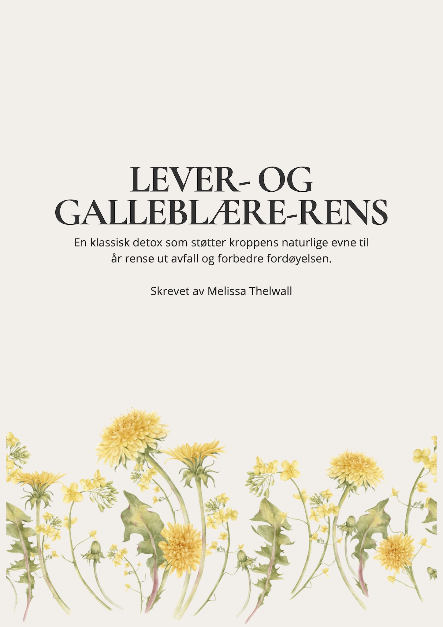 LEVER- OG GALLEBLÆRE-RENS, MELS, Melissa Thelwall
